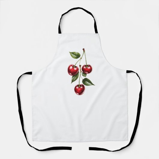 Tablier Vintage Cherry Illustration Kitchen Apron (Recto)