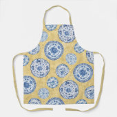 Tablier Vintage Chinoiserie Plaques antiques Faded Damas (Recto)