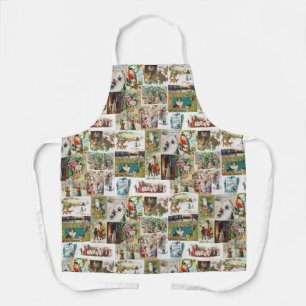 Tablier Vintage Christmas Antique Collage