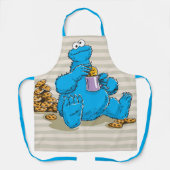 Tablier Vintage Cookie Monster Manger Cookies (Recto)