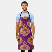 Tablier Vintage damassé ornemental sans couture motif (Porté)