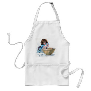 Tablier vintage de cuisson de petite fille