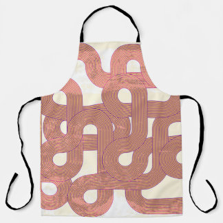 Tablier Vintage dynamique : lignes colorées Abstraites