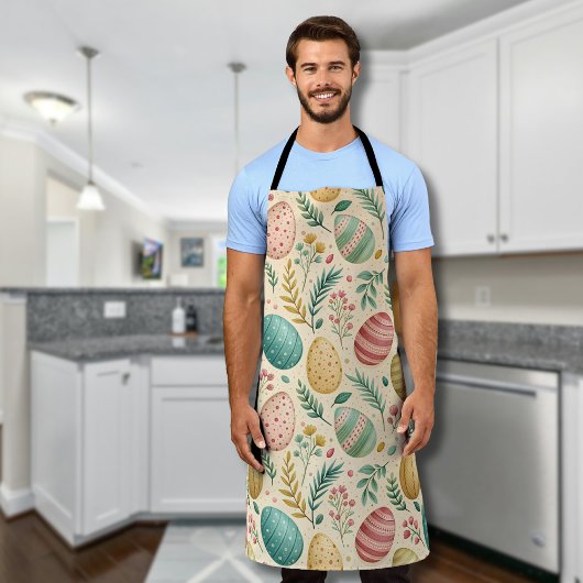 Tablier Vintage Easter Eggs with Floral Buds