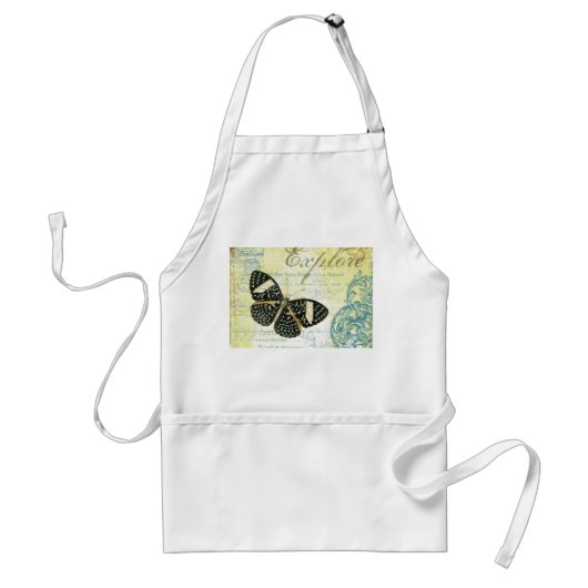 Tablier Vintage Explorer Butterly..apron (Devant)