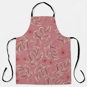 Tablier Vintage Feuilles colorés Motif sans couture