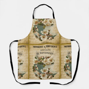 Tablier Vintage Floral peinture de boulangerie en France
