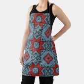 Tablier Vintage géométrique classique mignon tendance élég (Insitu)