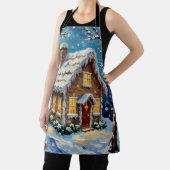 Tablier Vintage Gingerbread House in Enchanted Winter (Insitu)