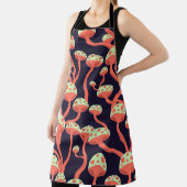 Tablier Vintage Graphics Champignons Motif sans couture (Insitu)