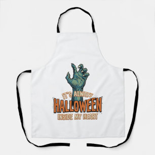 Tablier Vintage Halloween à l'intérieur de monstre de main