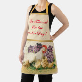 Tablier Vintage Hen Et Poulets Pâques (Insitu)