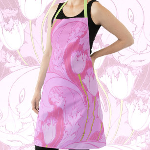 Tablier vintage imprimé lily rose