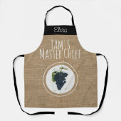 Tablier Vintage Jam de raisin rustique personnalisé tablie (Recto)