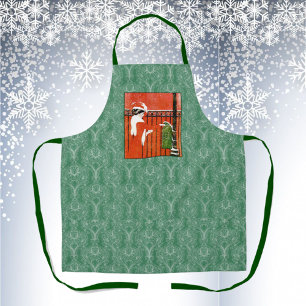 Tablier Vintage Lady envoie les cartes de Noël