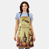 Tablier Vintage, lunatique Halloween citrouilles & chauves (Porté)