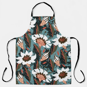 Tablier Vintage motif floral peint à la main avec fleur su