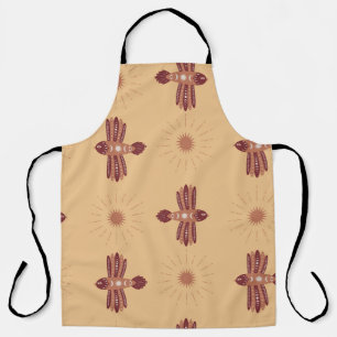 Tablier Vintage motif sans couture avec oiseaux créatifs e
