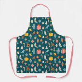 Tablier Vintage Noël Ornements Motif (Recto)