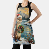 Tablier Vintage Otter with Christmas Wreath by Frozen (Insitu)