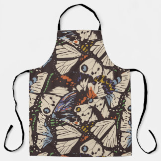 Tablier Vintage papillons surface motif. Coloré, t