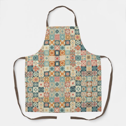 Tablier Vintage, patchwork, paré (Recto)