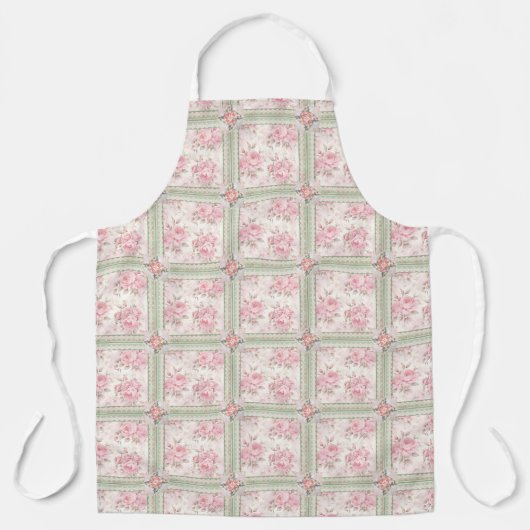 Tablier Vintage Pink Roses Patchwork (Recto)