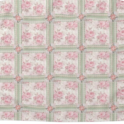 Tablier Vintage Pink Roses Patchwork