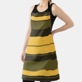 Tablier Vintage rayures jaune et verte (Insitu)