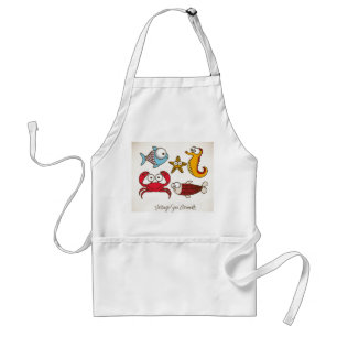 Tablier Vintage Sea Animals Apron