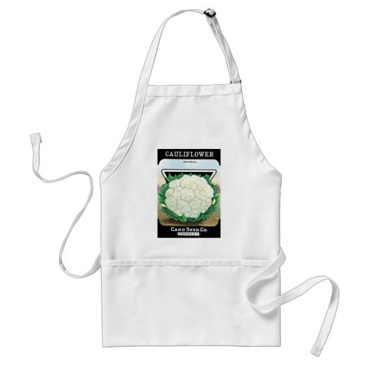 Tablier Vintage Seed Packet Étiquette Art, Cauliflower Lég (Devant)