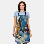 Tablier Vintage Snowman by Candlelit Christmas Cottage (Porté)