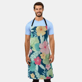 Tablier vintage tropical hawaïen sans couture motif (Porté)