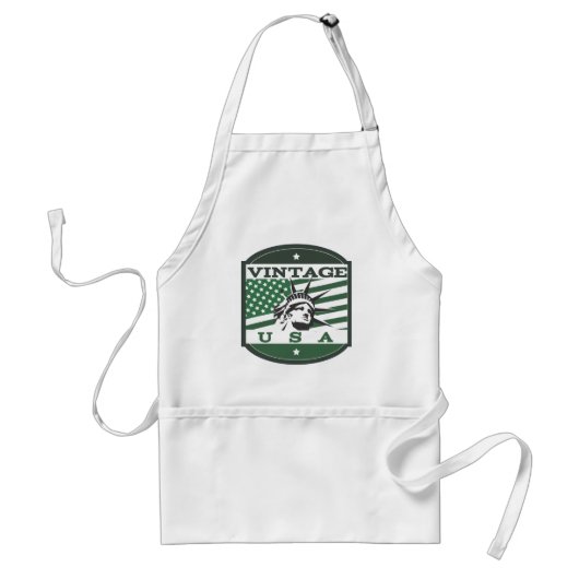 Tablier Vintage USA Retro Badge (Devant)