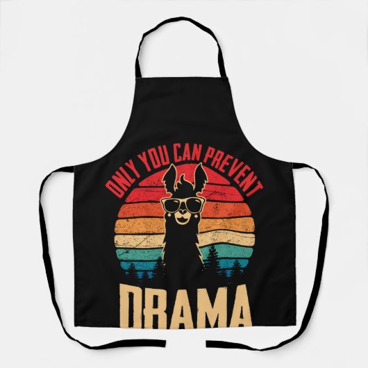 Tablier Vintage Vous Pouvez Empêcher Le Drame Llama (Recto)