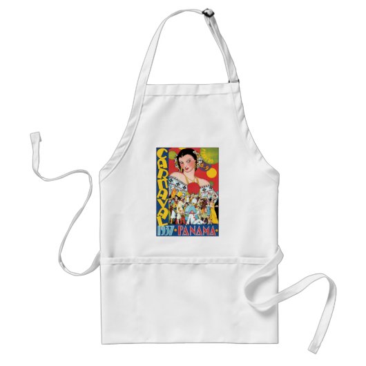 Tablier Vintage voyage 1937 Panama Carnival Party Femme (Devant)