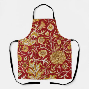 Tablier Vintage William Morris Cherwell Rouge Floral Art