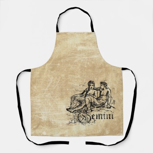 Tablier Vintage Zodiac Gemini (Recto)