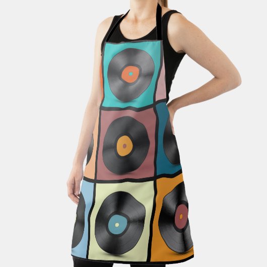 Tablier Vinyl records : retro LP set. (Insitu)