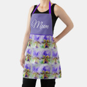 Tablier Violas Floral Violet Viola Violet Motif maman (Insitu)