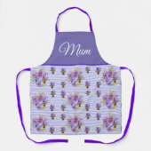 Tablier Violas Floral Violet Viola Violet Motif Mum Apro (Recto)