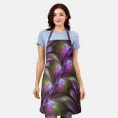 Tablier Violet Abstrait violet violet kaki fractal (Porté)