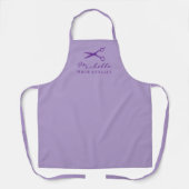 Tablier violet de coiffeur pour salon de coiffure  (Recto)