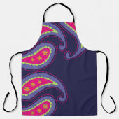 Tablier Violet et rose paisley (Recto)