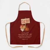 Tablier Violet | MON DIEU FOURNIRA | Thanksgiving (Recto)