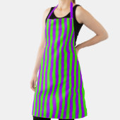 Tablier Violet Psychédélique Électrique Et Vert Arlequin (Insitu)