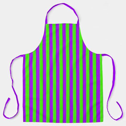 Tablier Violet Psychédélique Électrique Et Vert Arlequin (Recto)