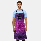 Tablier Violet rose ombre faux parties scintillant scintil (Porté)