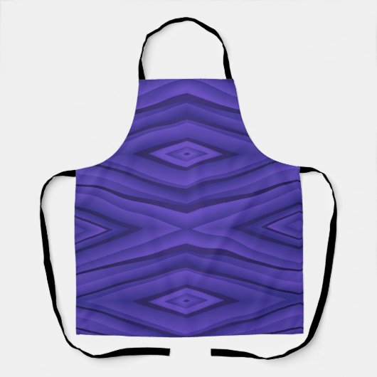 Tablier violet vibrant avec motif géométrique (Recto)