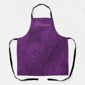 Tablier Violet violet velours (Recto)